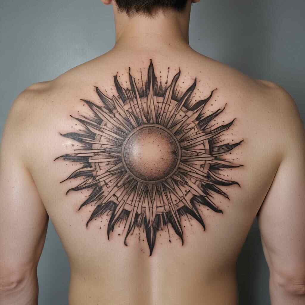 40 Striking Olive Branch Tattoo Ideas That Radiate Peace and Purpose 15 Sunburst Effect tattoo